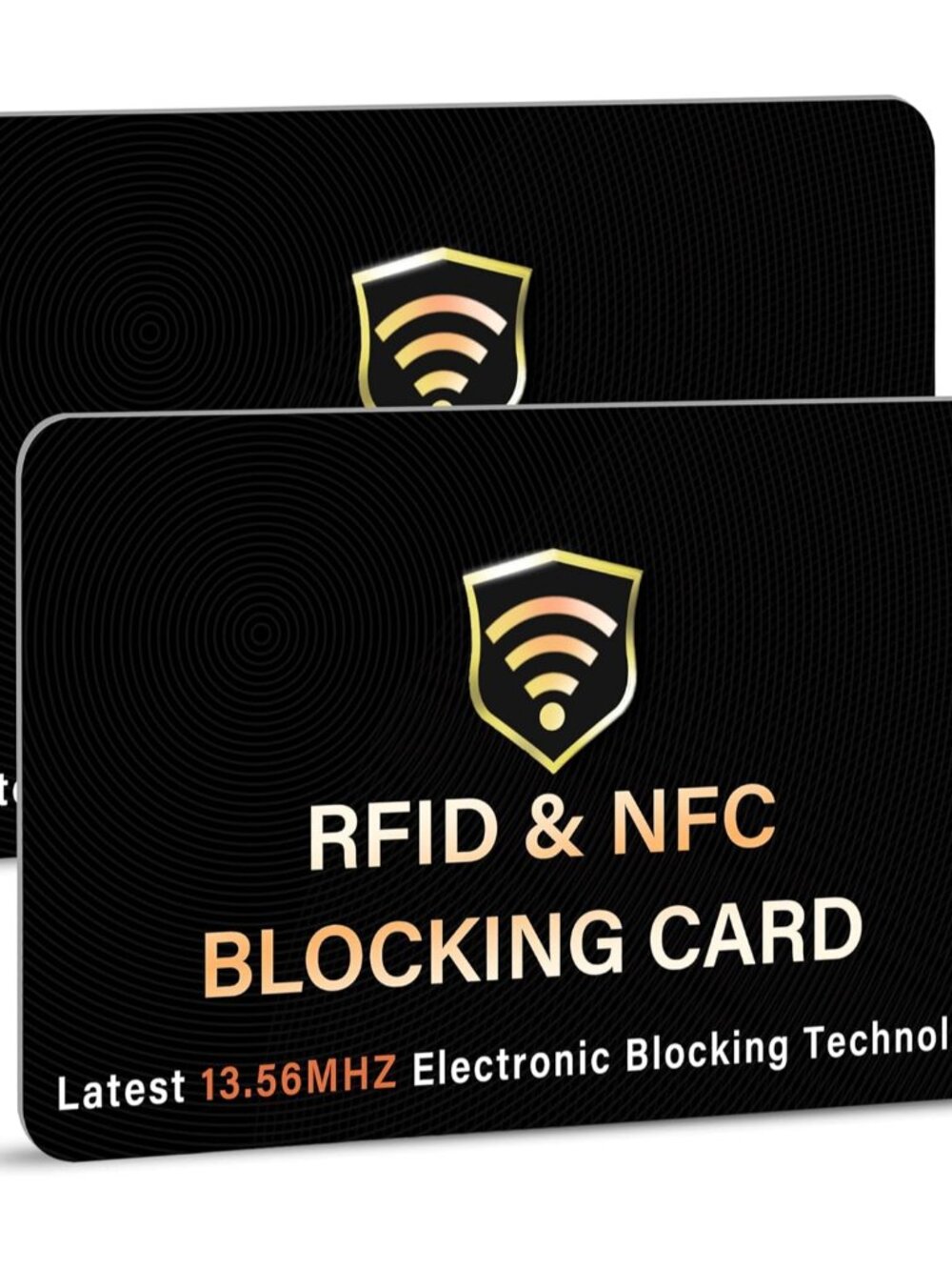 2 Pack RFID Blocking Card for Credit Debit ID Card, Black